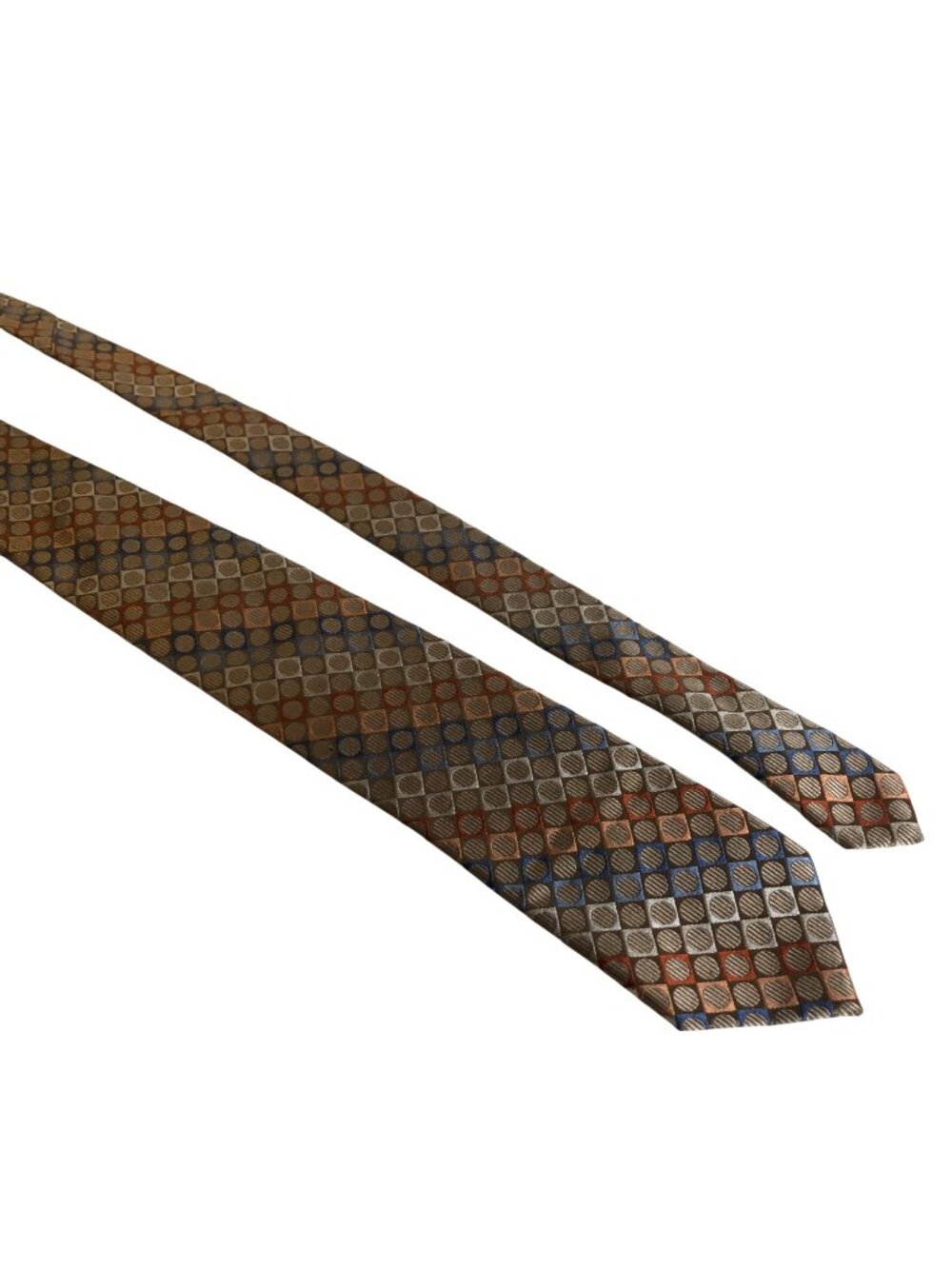 Michael Kors Silk Tie Geometric Tan Multicolor Mens Necktie Office Formal Gift